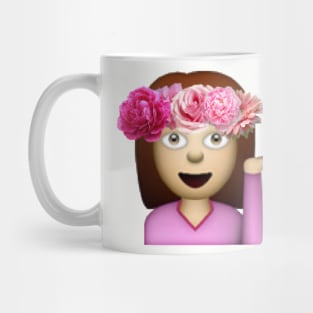 Emoji girl flower Mug